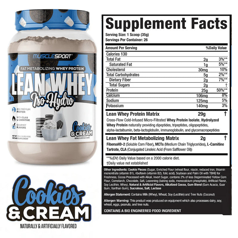 Musclesport Lean Whey™ Iso Hydro Gourmet Protein